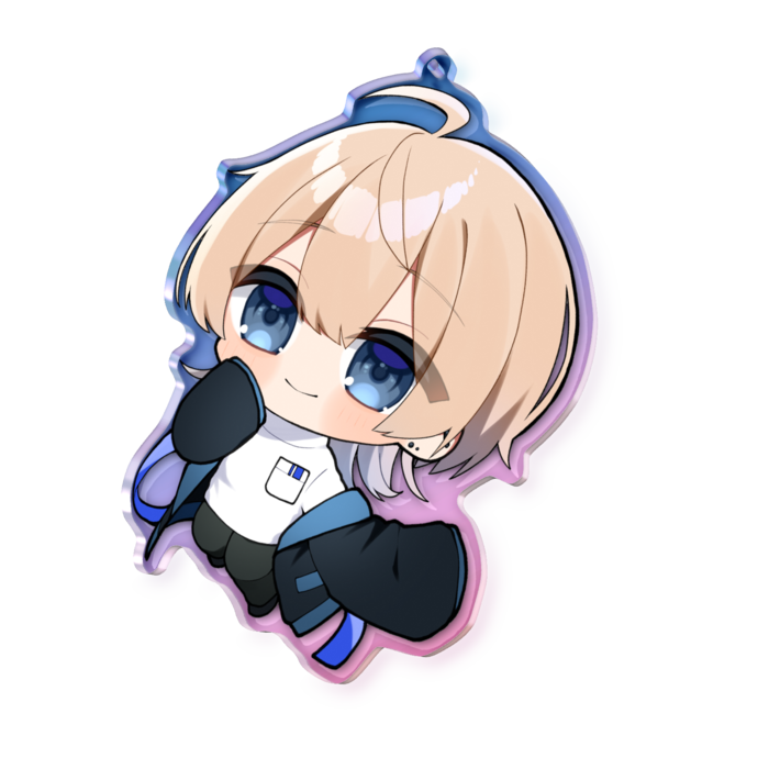 オーロラアクリルキーホルダー - 100 × 100mm