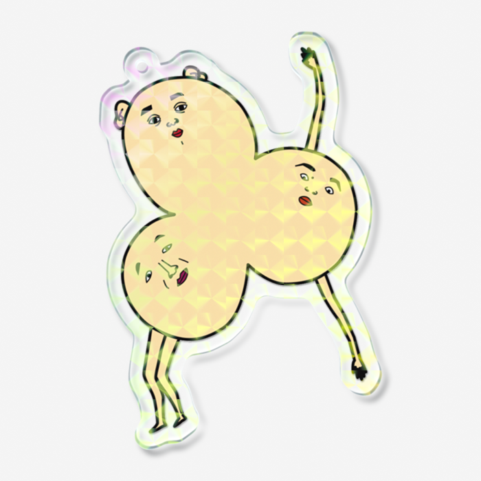 ホログラムアクリルキーホルダー - 70 × 70mm