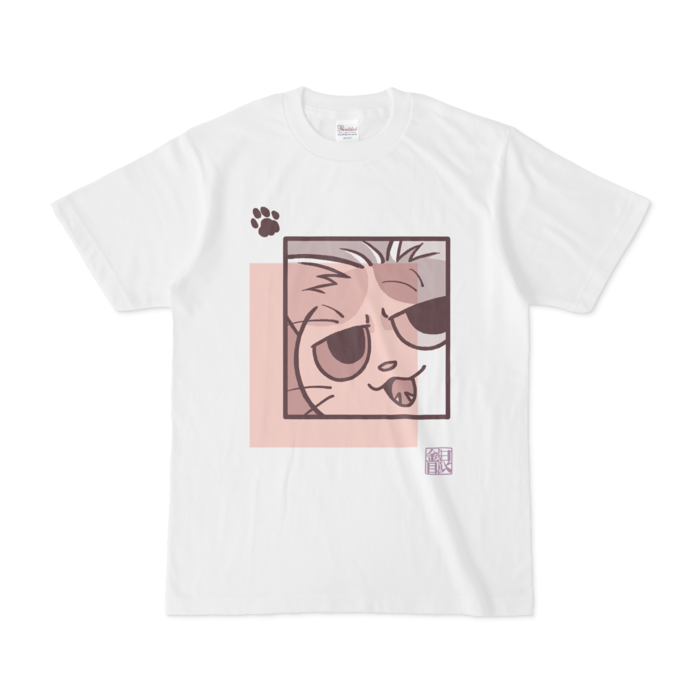 猫柄Tシャツ桃 - S