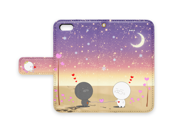 手帳型iPhoneケース - iPhone5 - ストラップ穴 あり