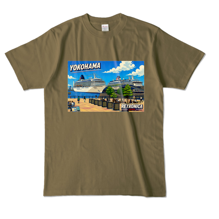 カラーTシャツ - L - オリーブ (濃色)