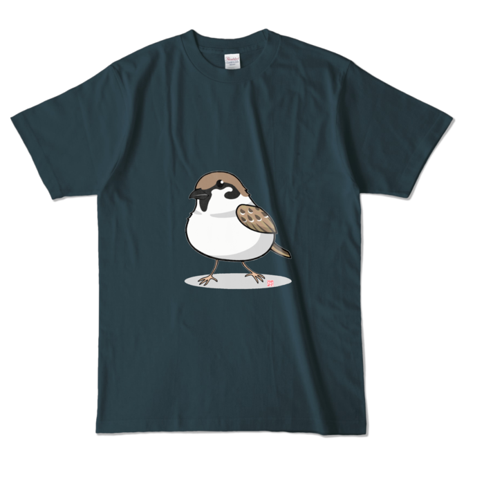 カラーTシャツ文字なし - L - デニム (濃色)