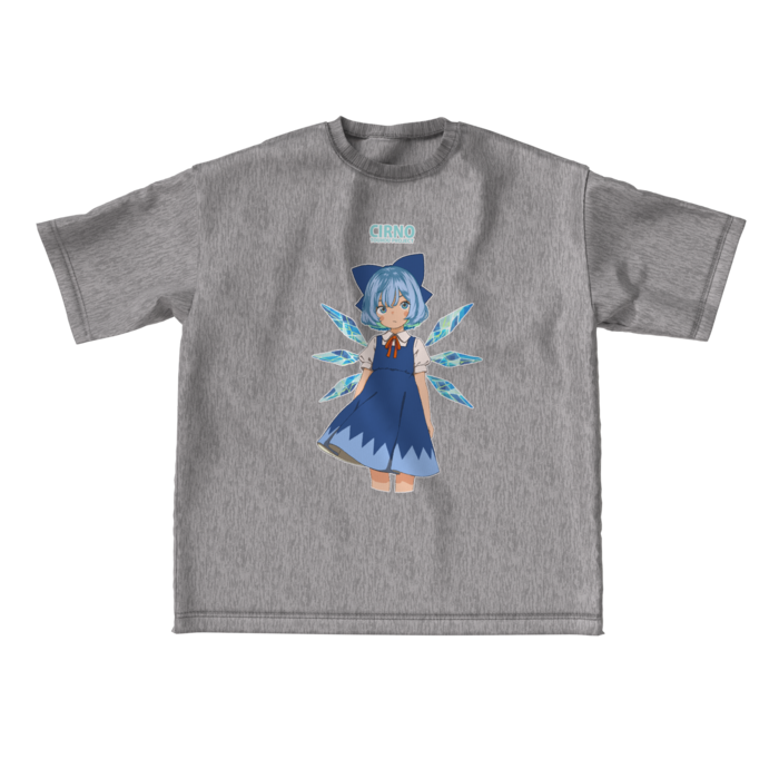 ビッグシルエットTシャツ - L - 正面【グレー】