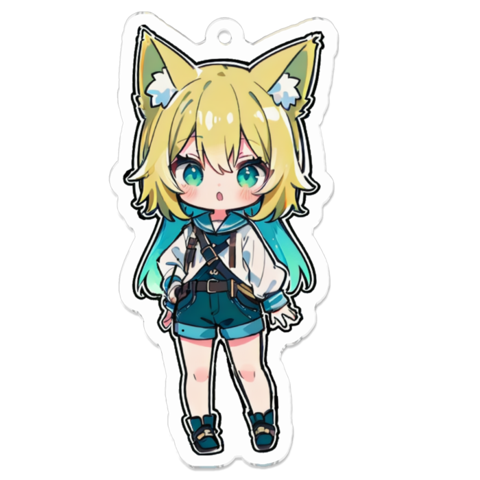 ロングヘア・ショートパンツ  - 70 x 70 (mm)