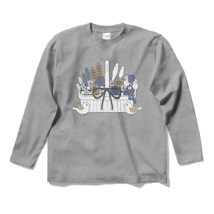 ロングスリーブTシャツA　灰色　S