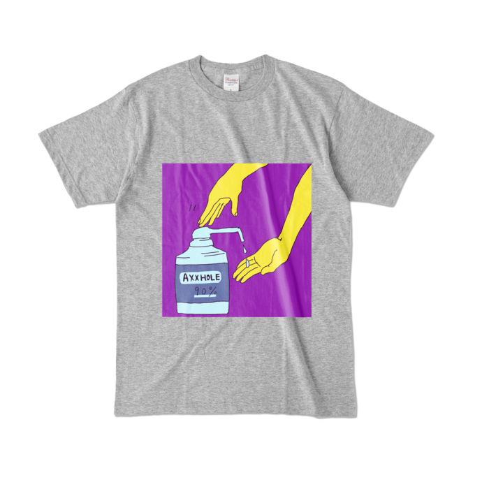 カラーTシャツ - L - 杢グレー (濃色)