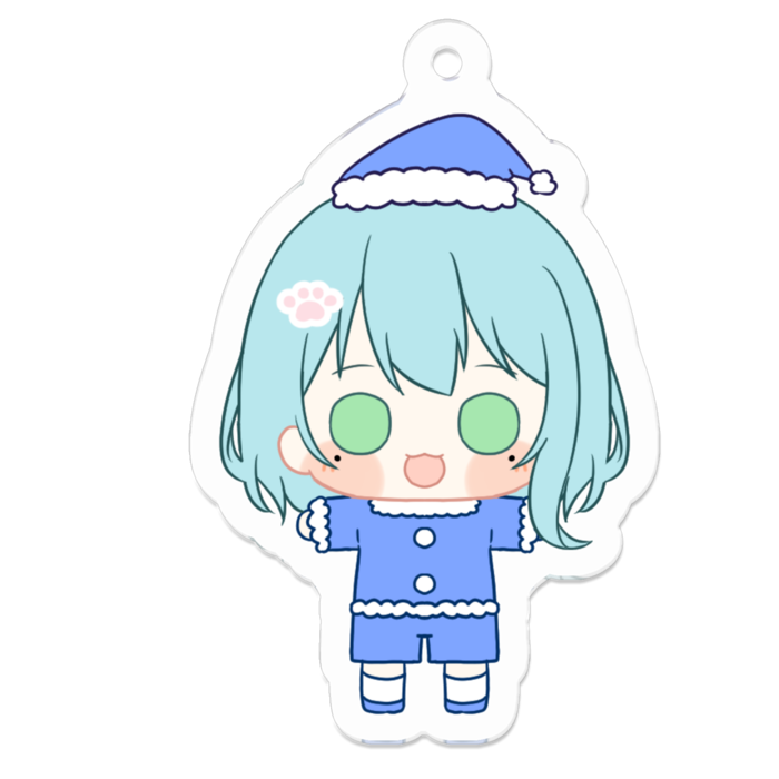 【夏神 葵】アクリルキーホルダー クリスマス限定 サンタさんぬいぐるみ風 アクリルキーホルダー - 50 x 50 (mm)