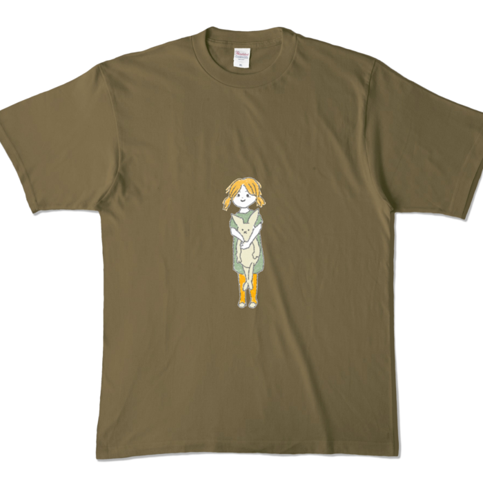 カラーTシャツ - XL - オリーブ (濃色)