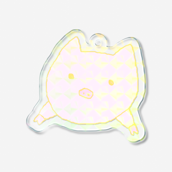 ホログラムアクリルキーホルダー - 50 × 50mm