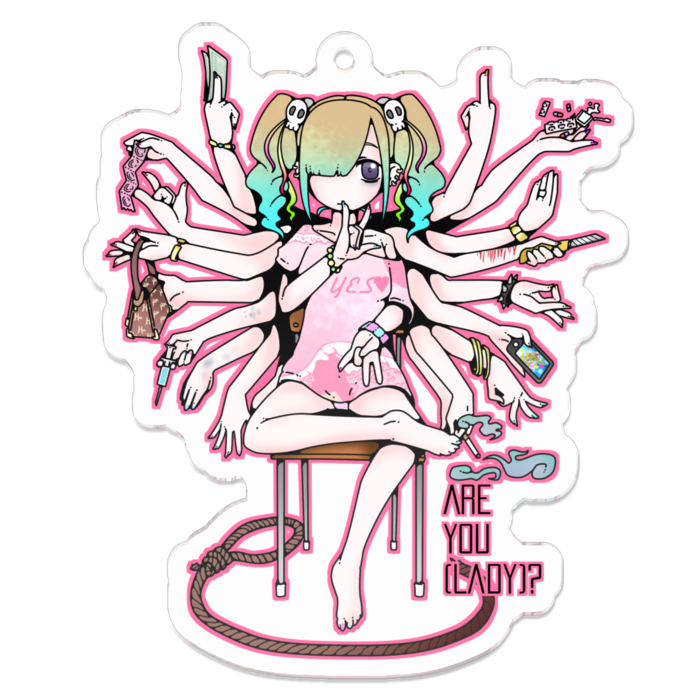 アクリルキーホルダー - 70 x 70 (mm)