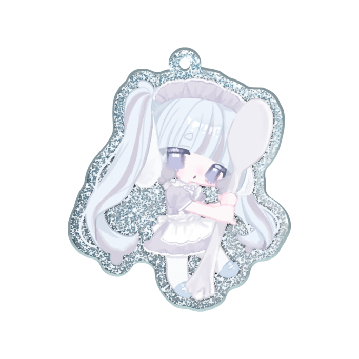 ラメアクリルキーホルダー - 50 × 50mm