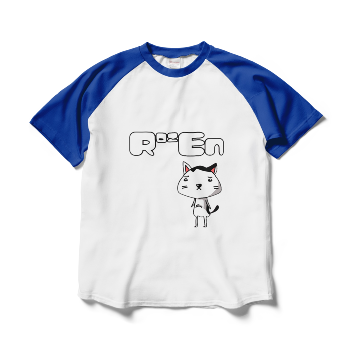 ラグランTシャツ - L - ホワイト×ロイヤルブルー(白青)