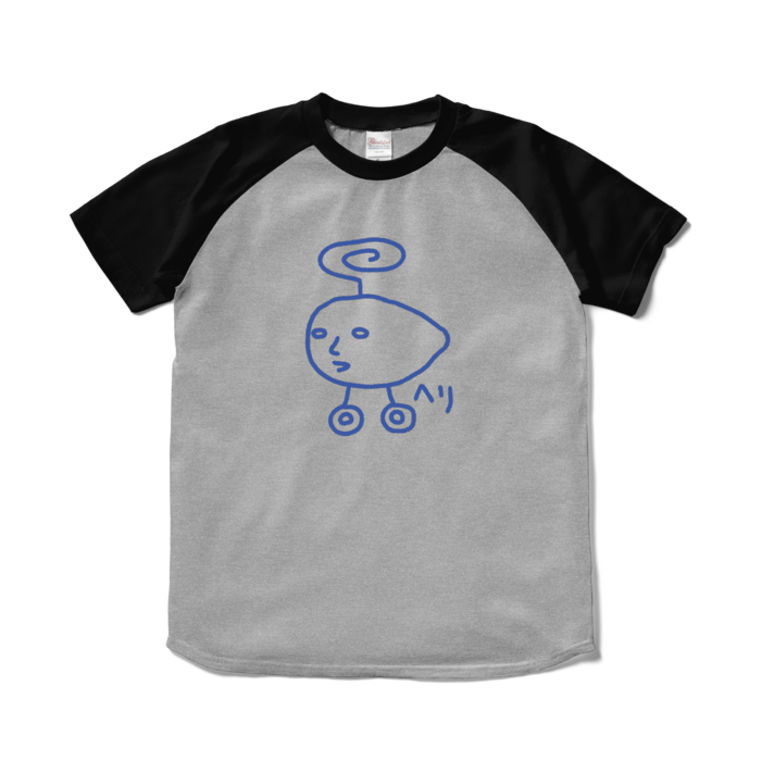 ラグランTシャツ - S - 杢グレー×ブラック