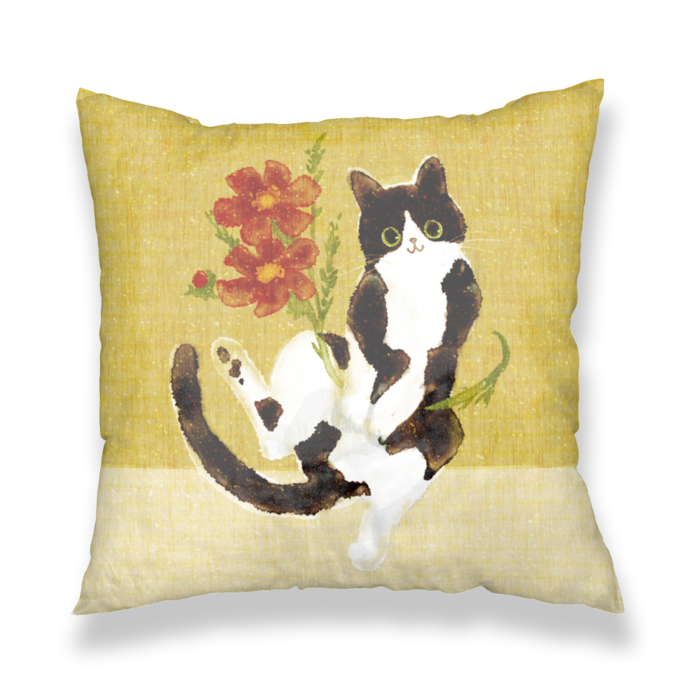 クッションカバー黄 - 450x450(mm)