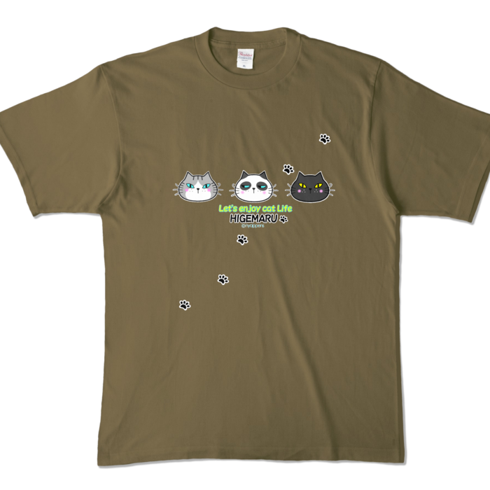 カラーTシャツ - XL - オリーブ (濃色)