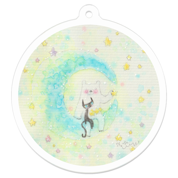 アクリルキーホルダー（コーティング） - 50 x 50 (mm)