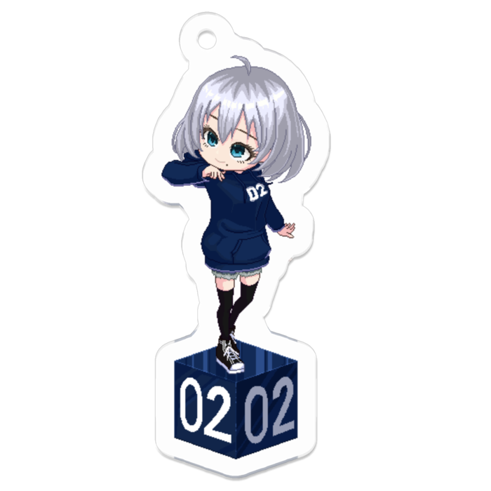 アクリルキーホルダー（コーティング） - 50 x 50 (mm)