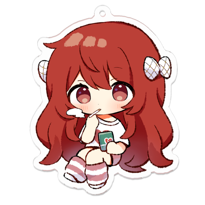 やに注入 アクリルキーホルダー - 70 x 70 (mm)