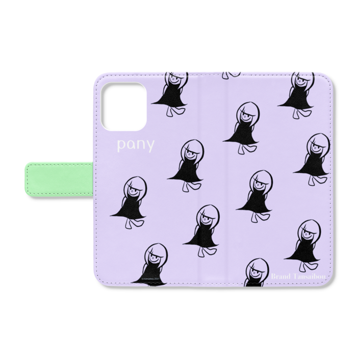 手帳型iPhoneケース - iPhone12 / 12 Pro - ストラップ穴 なし(パープル)