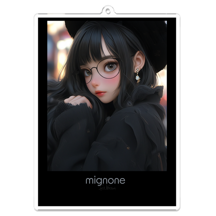 アクリルキーホルダー（コーティング） 黒衣- 100 x 100 (mm)(4)