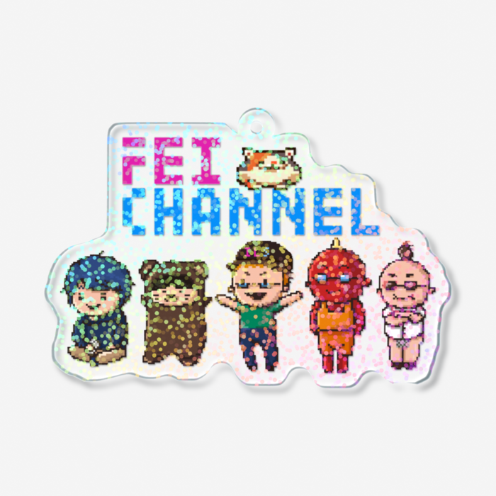 ホログラムアクリルキーホルダー - 70 × 70mm