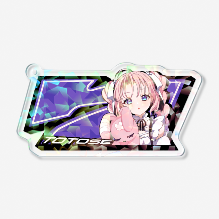 ホログラムアクリルキーホルダー - 70 × 70mm
