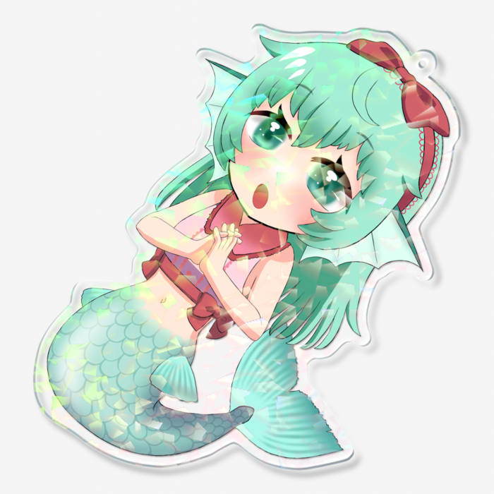 ホログラムアクリルキーホルダー - 100 × 100mm