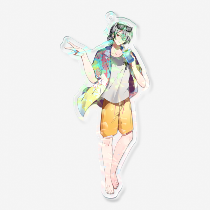 ホログラムアクリルキーホルダー - 100 × 100mm