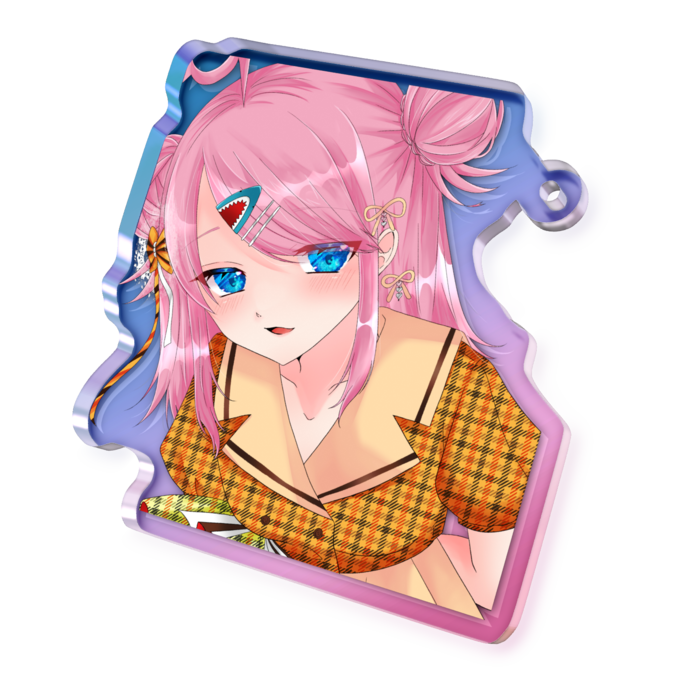 オーロラアクリルキーホルダー - 50 × 50mm