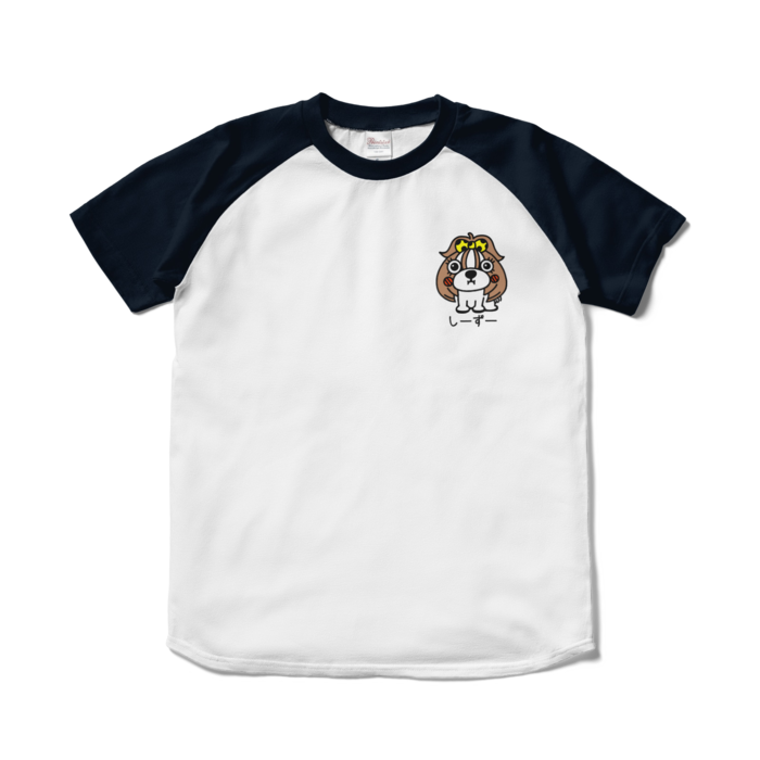 ラグランTシャツ - S - ホワイト×ネイビー