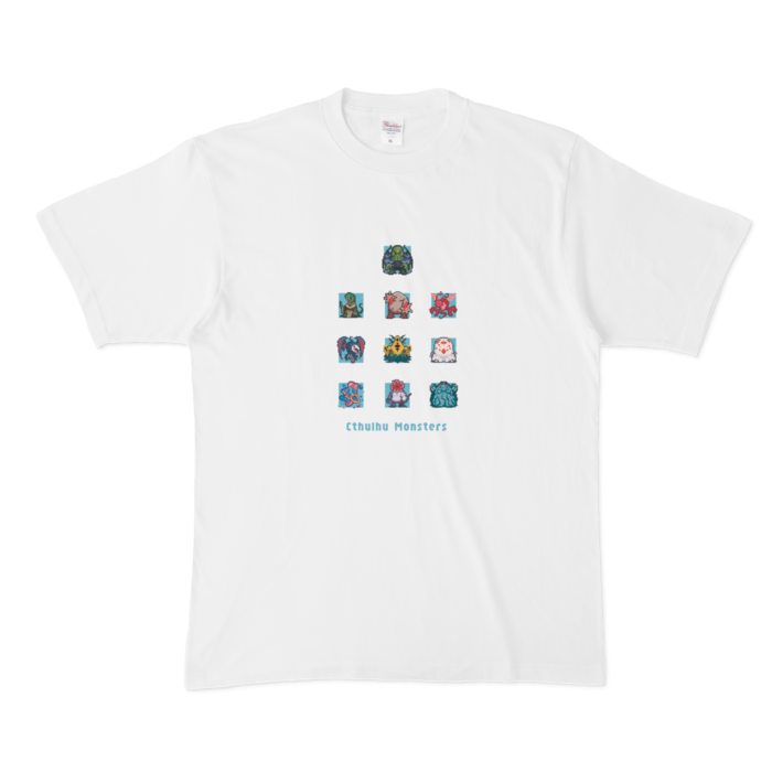 Tシャツ - XL - 白【blue】