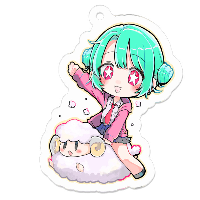 アクリルキーホルダー（コーティング） - 50 x 50 (mm)