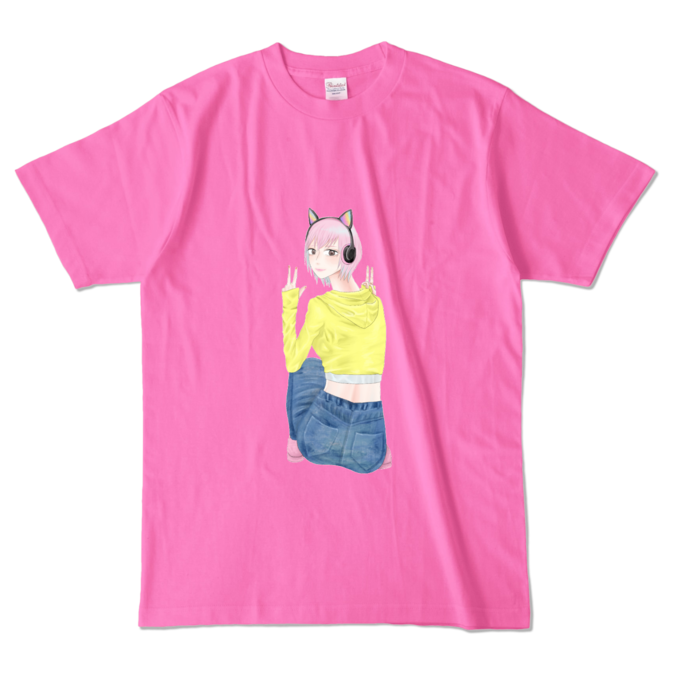 カラーTシャツ - L - ピンク (濃色)