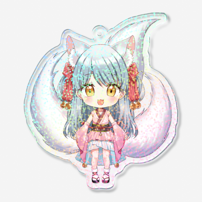 ホログラムアクリルキーホルダー - 70 × 70mm