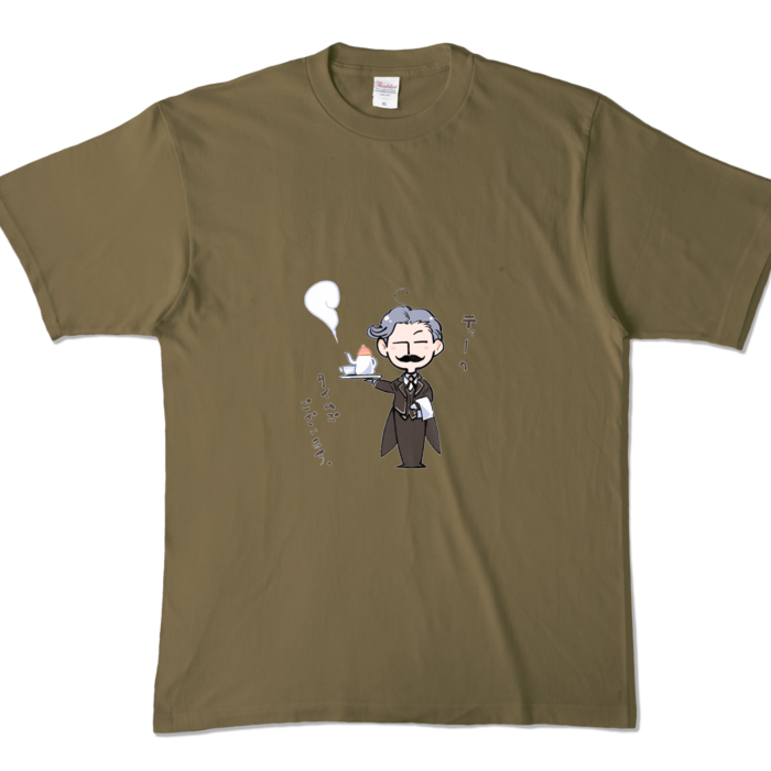 カラーTシャツ - XL - オリーブ (濃色)