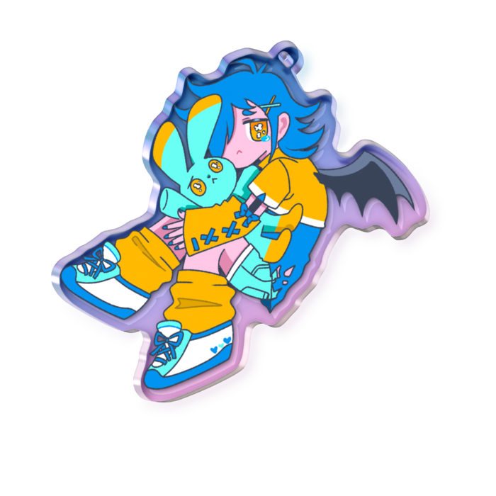 オーロラアクリルキーホルダー - 70 × 70mm