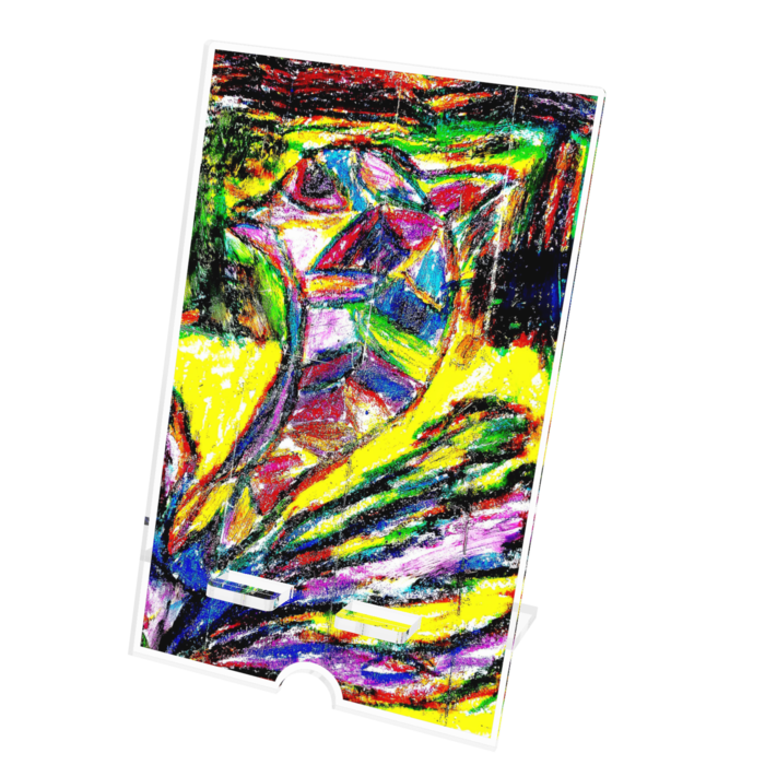 アクリルスマホスタンド - 100x160mm(ケーブル穴あり)
