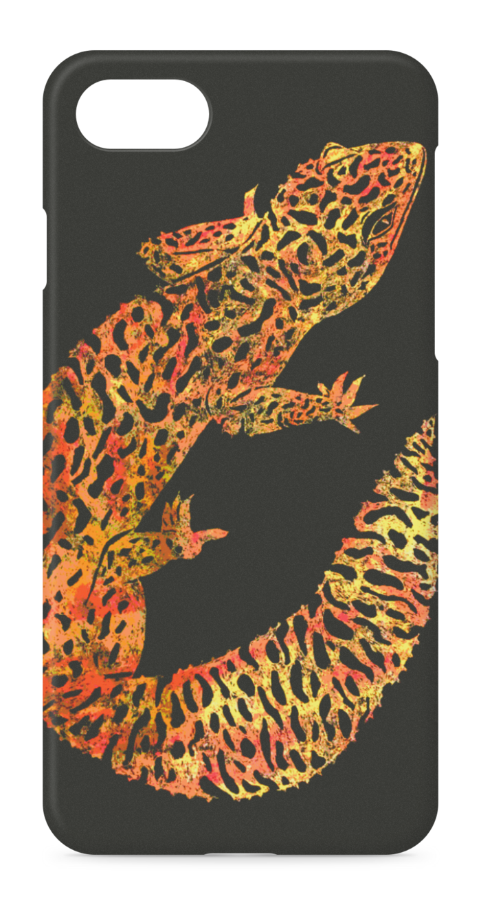レオパiphoneケース 黒 Minoデザイン Booth