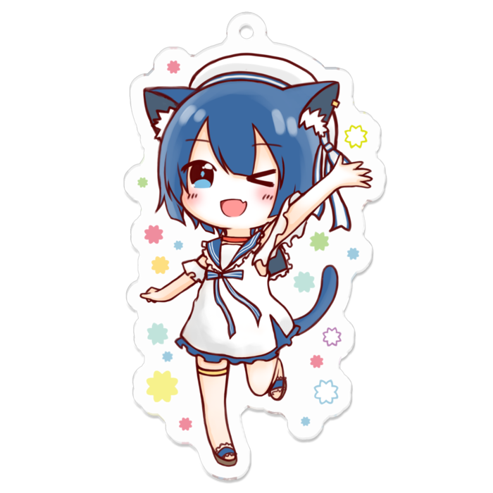 サマーるいちゃんアクリルキーホルダー（コーティング） - 70 x 70 (mm)