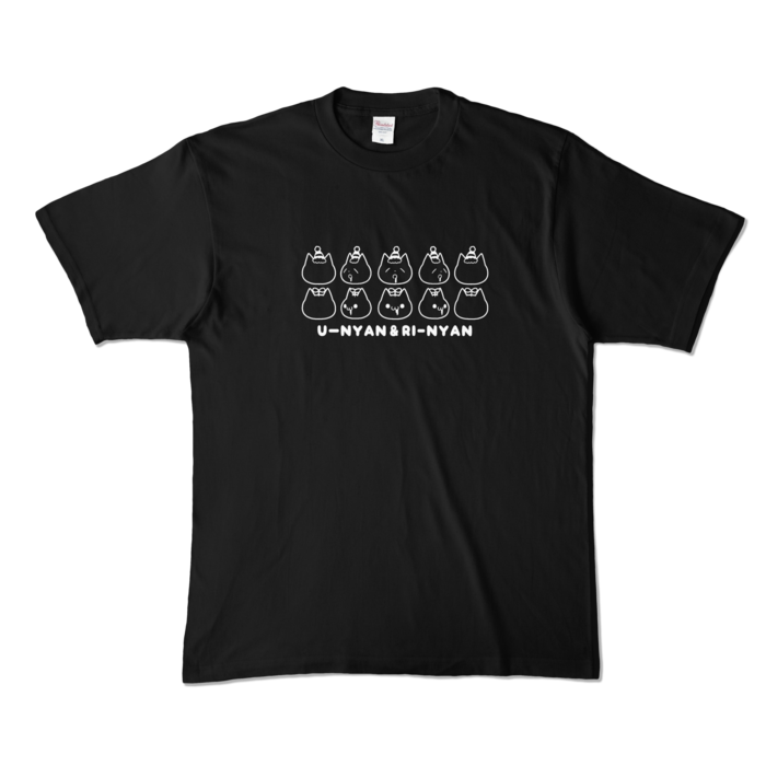 カラーTシャツ(濃色) - XL - 正面 - ブラック