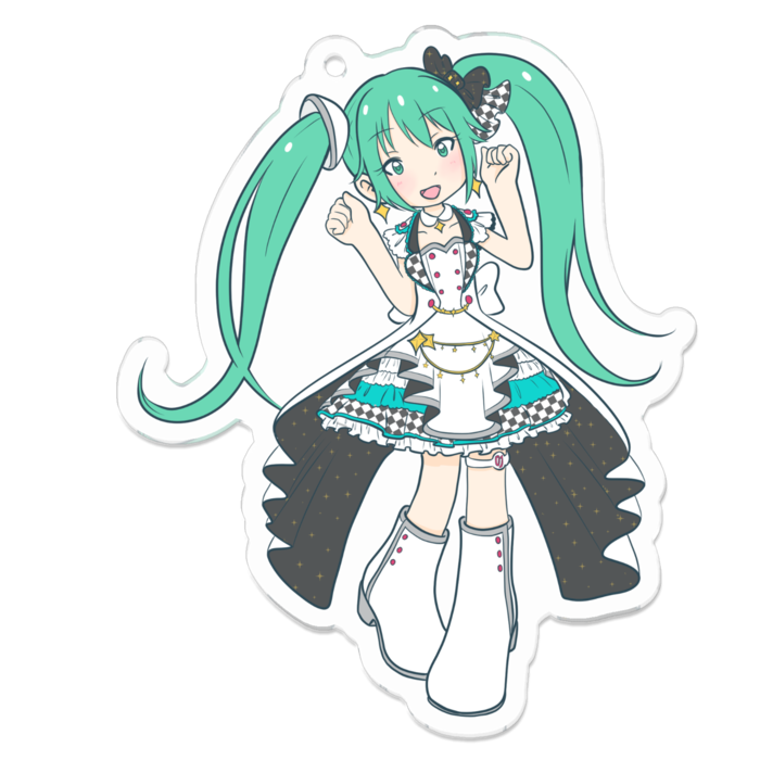 アクリルキーホルダー（コーティング） - 70 x 70 (mm)