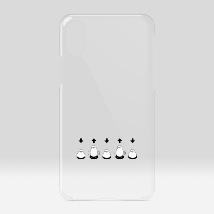クリアiPhoneケース　白文鳥　iPhone X / XS