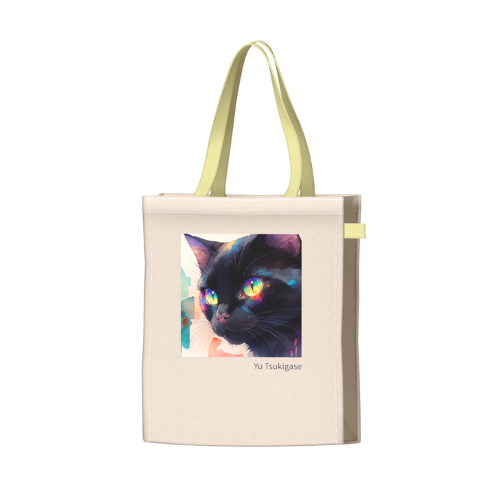 ツートンカラーバッグ - イエロー - W34 × H41 × D14cm