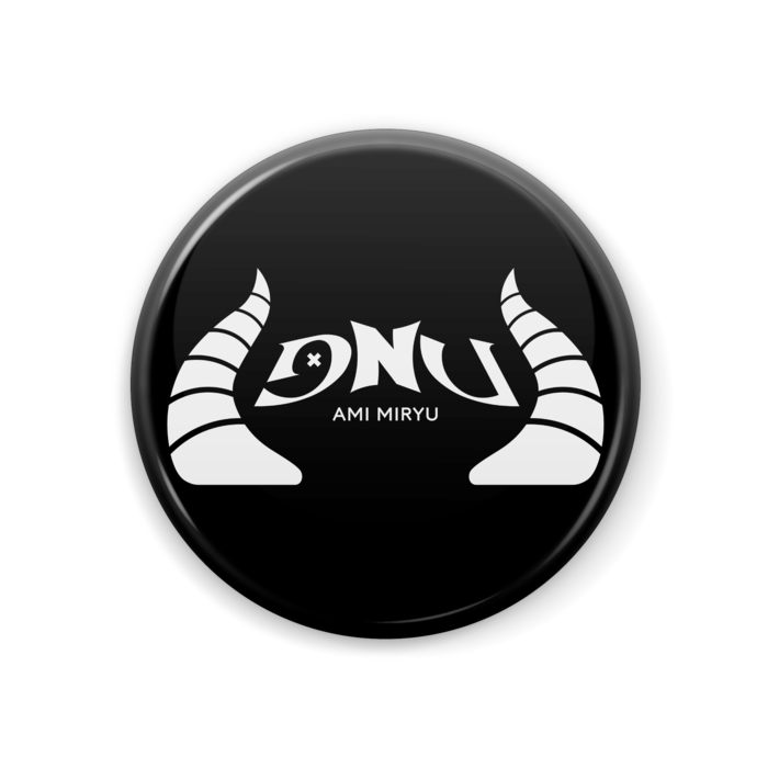 ロゴ缶バッジ （黒）