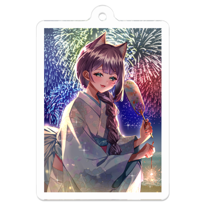 HICAT夏コラボ記念(花火)アクリルキーホルダー - 50 x 50 (mm)(1)