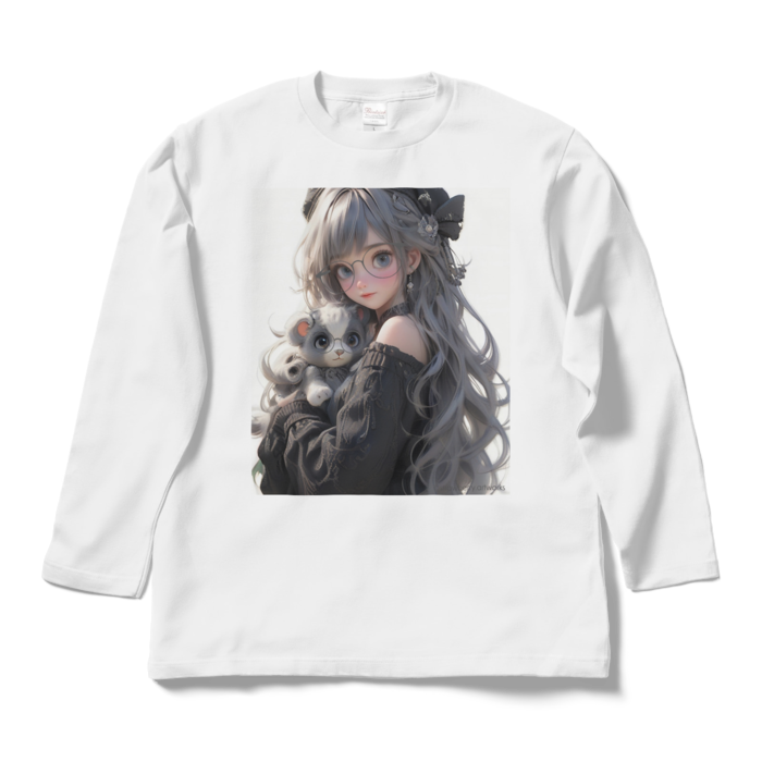 ロングスリーブTシャツ　 typeB- L - ホワイト(1)