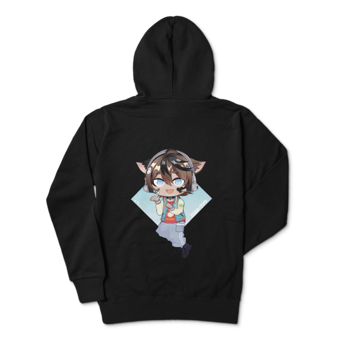 ジップパーカー - L - ブラック