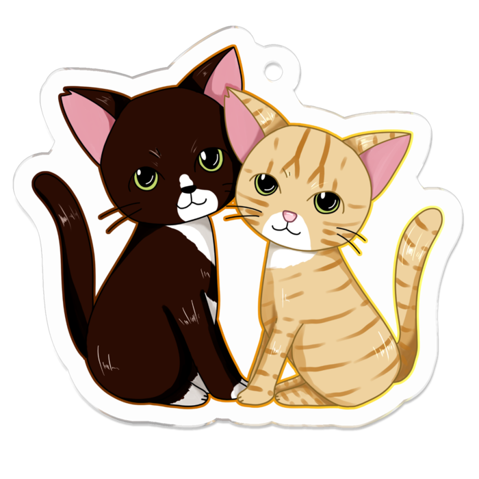 アクリルキーホルダー（コーティング） - 50 x 50 (mm)