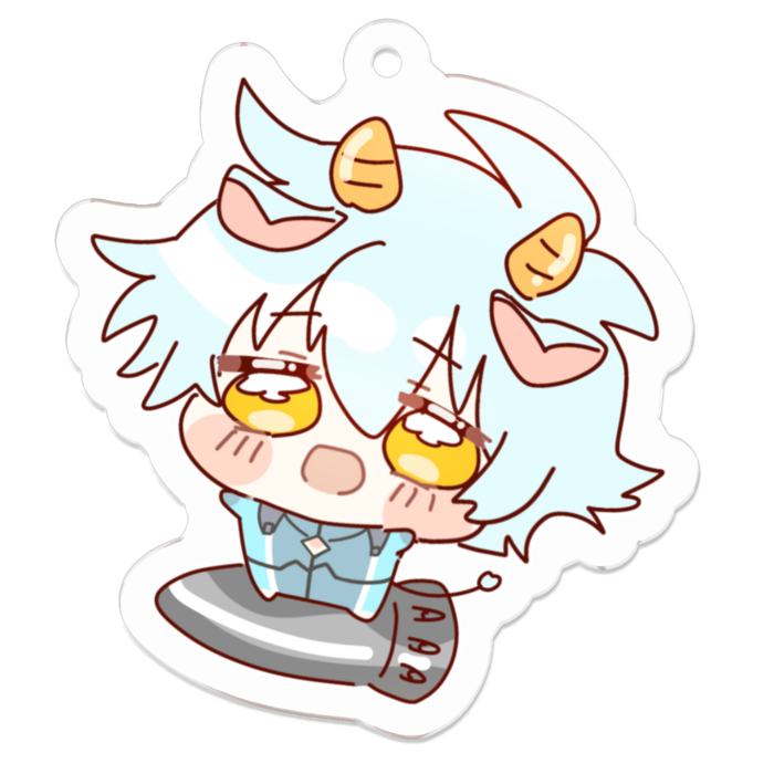 (えるちゃん)アクリルキーホルダー - 50 x 50 (mm)