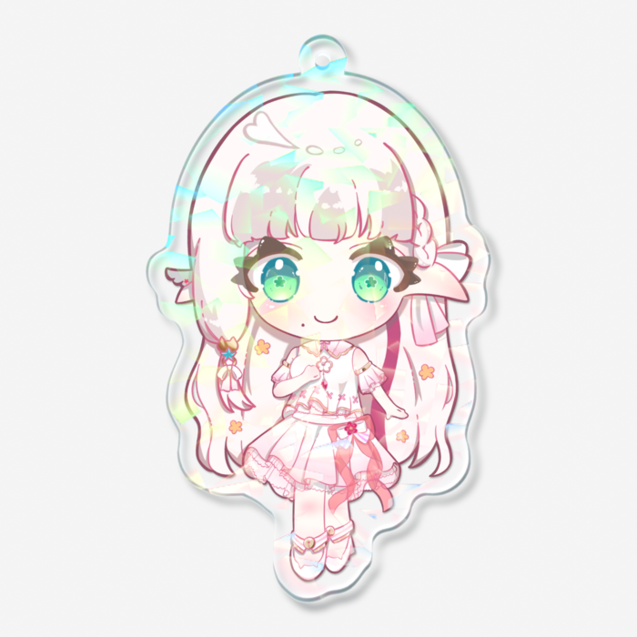 ホログラムアクリルキーホルダー - 70 × 70mm